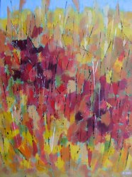 Autumn Hillside, acrylic on canvas, 18" x 24", 2011
