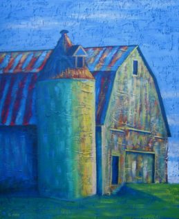 Barn in Wild Colours, acrylic on canvas, 18" x 24", 2009 SOLD