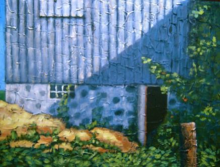 Old Barn in Shadow, acrylic on canvas, 18" x 24", 2008, SOLD
