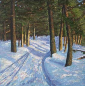 Snowy Trail, acrylic on canvas, 24" x 24", 2008, SOLD