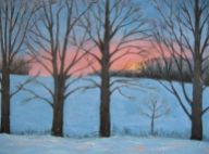 Sunset on Summerhill Rd. 2, acrylic on canvas, 24" x 36", 2008